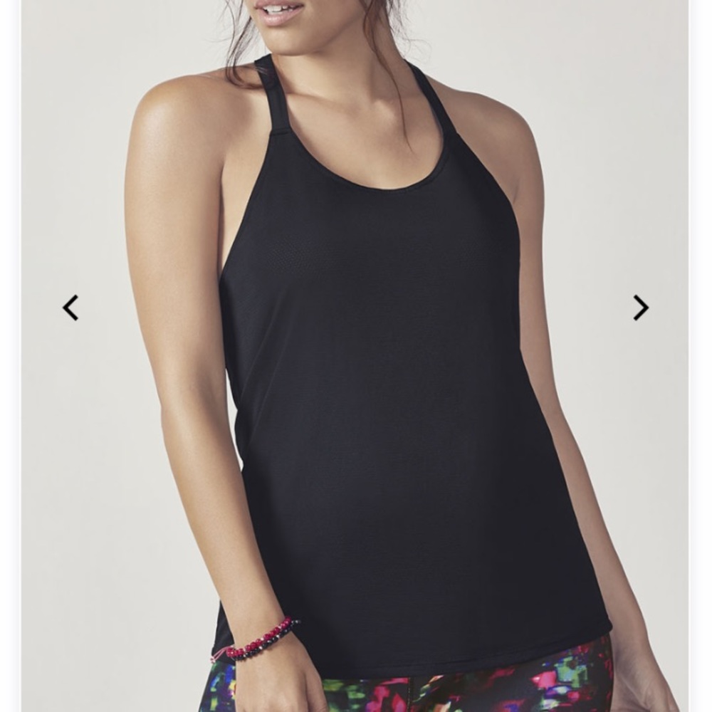 Fabletics Eunice Tank Top Mesh Black NWT 1X